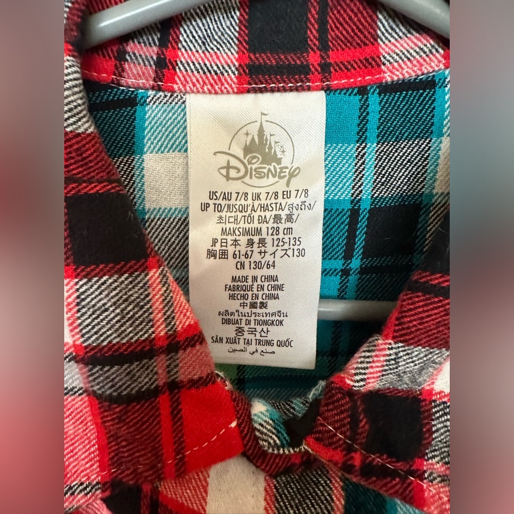 Disney Toy Story Christmas Plaid Button up Shirt for kids - Picture 2 of 4